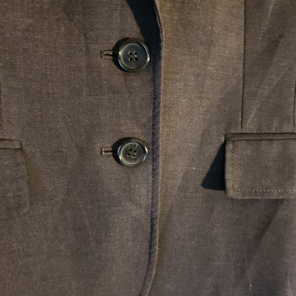 Anne klein Vtg gray blazer sz 4 - Picture 3 of 10